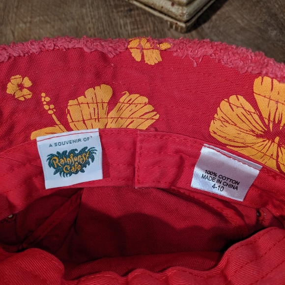Rainforest Cafe Hawaiian SUN Shade Hat sz 4-10 - Picture 3 of 3